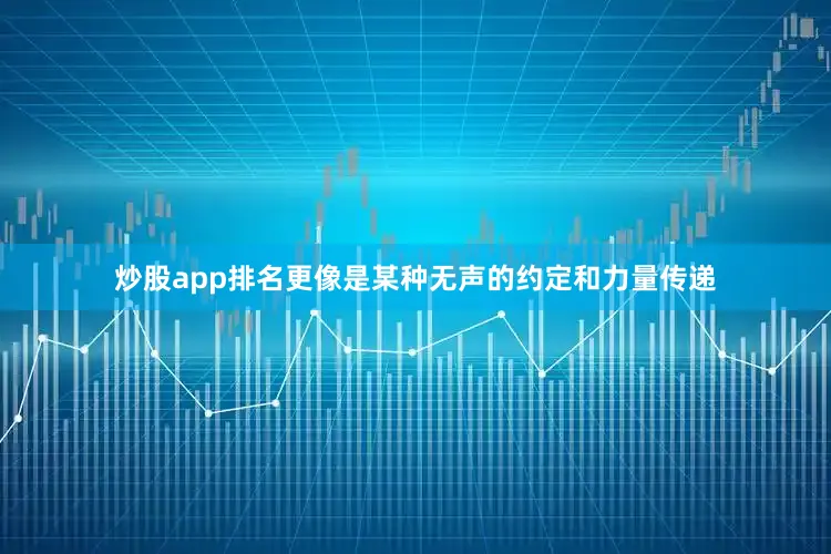 炒股app排名更像是某种无声的约定和力量传递