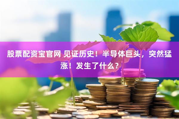 股票配资宝官网 见证历史！半导体巨头，突然猛涨！发生了什么？